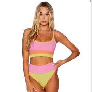 Beach Riot Eva Top and Bottom Set Fruity Colorblock - L / Fruity Colorblock